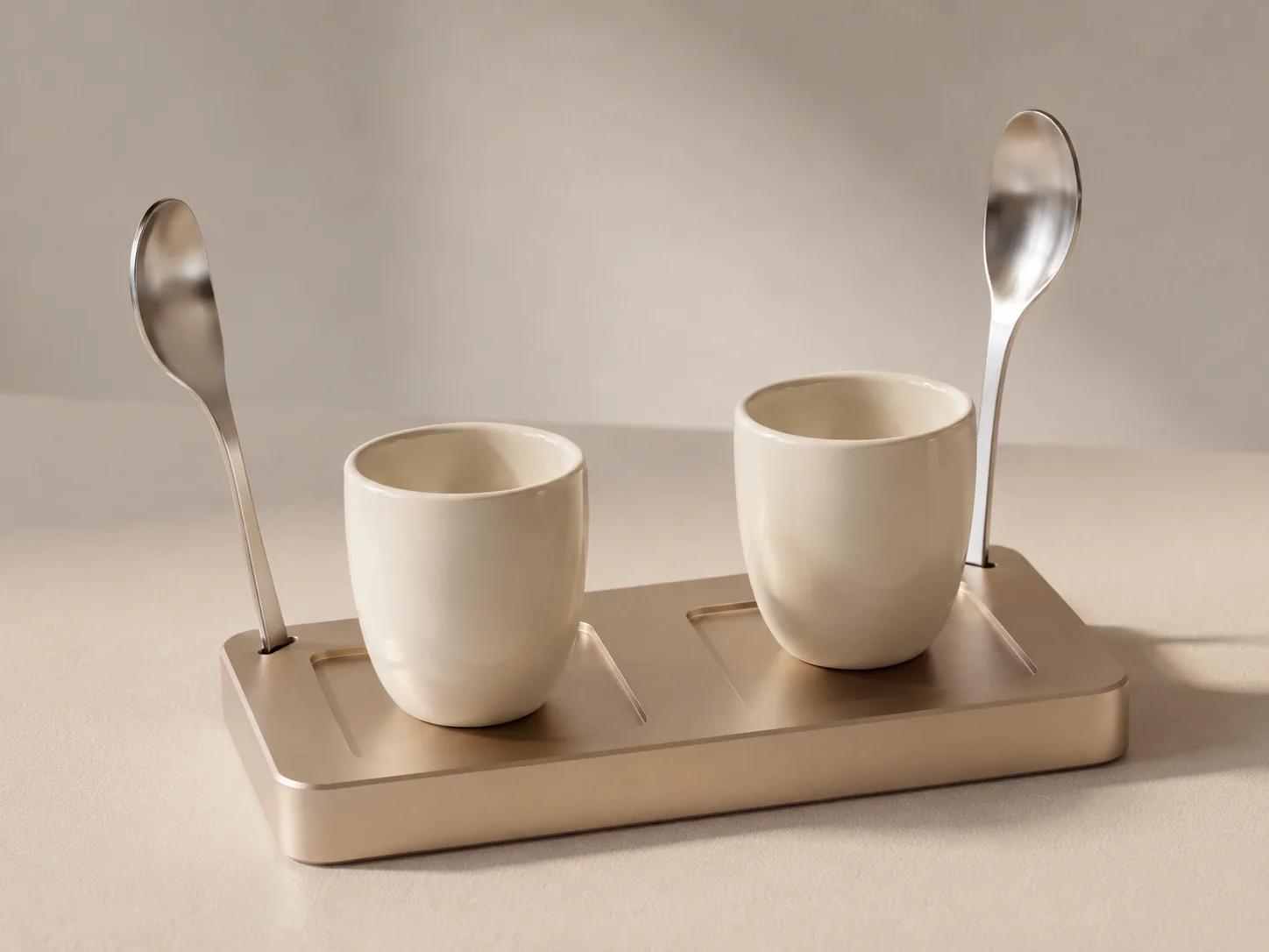 NOÉ saucer left out on a kitchen counter, finished on every visible face